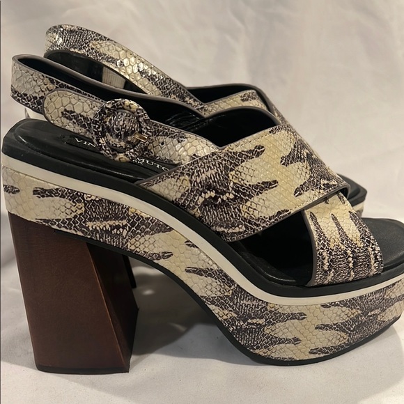 Vince Camuto Snake Print Platform Sandals - Picture 3 of 5